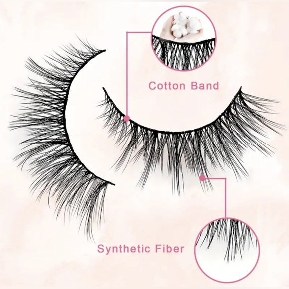 NEW 5 pairs of faux mink cat eye style fluffy lightweight natural looking - Picture 4 of 6